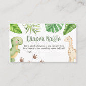 It's a Boy Dinosaur Baby Shower Diaper Raffle Begleitkarte (Vorderseite)