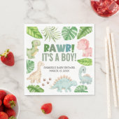 It's a Boy Dinosaur Baby Shower Serviette (Beispiel)
