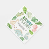 It's a Boy Dinosaur Baby Shower Serviette (Ecke)