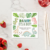 It's a Boy Dinosaur Baby Shower Serviette (Beispiel)