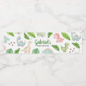 It's a Boy Dinosaur Baby Shower  Wasserflaschenetikett (Einzelnes Label)