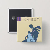 <It's a Boy> durch Steve-Bergmann Button (Vorne & Hinten)