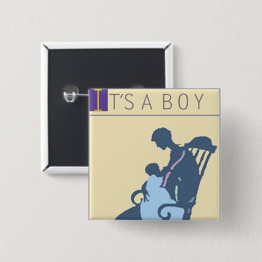 <It's a Boy> durch Steve-Bergmann Button (Vorne & Hinten)