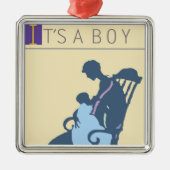 <It's a Boy> durch Steve-Bergmann Ornament Aus Metall (Vorne)