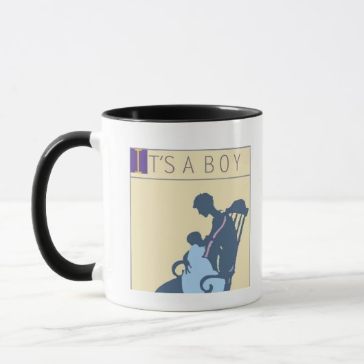 <It's a Boy> durch Steve-Bergmann Tasse (Links)
