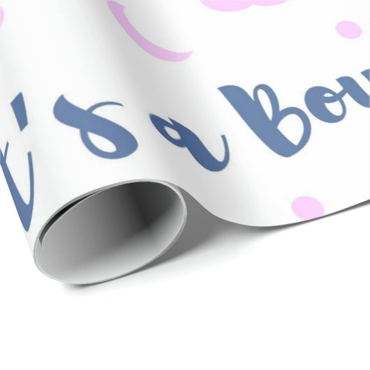 It's A Boy! Geschenkpapier (Rolleneckpunkt)