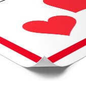 It's A Boy! Happy Red Hearts Custom Baby Shower Poster (Ecke)