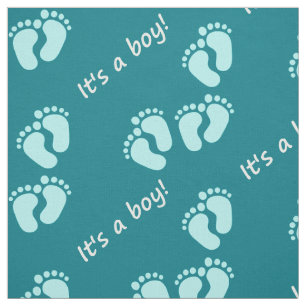 It's a boy! Kindermotive Babyfüße Baby blau türkis Stoff