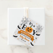 "It's a Boy" Kürbiskreifer Halloween-Kinderdusche Geschenkanhänger (Beispiel)