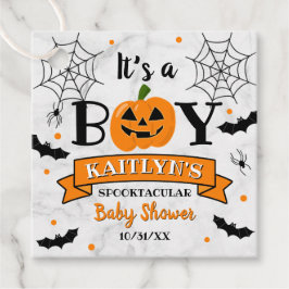 "It's a Boy" Kürbiskreifer Halloween-Kinderdusche Geschenkanhänger
