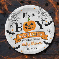 "It's a Boy" Kürbiskreifer Halloween-Kinderdusche