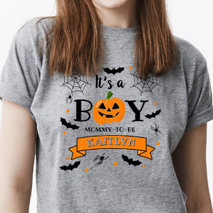 "It's a Boy" Kürbiskreifer Halloween-Kinderdusche T-Shirt