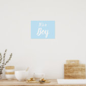 It's a Boy, light blue baby shower, gender reveal Poster (Küche)