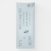It's A Boy! Minimalism Pastel Blue Baby Shower Banner (Vertikal)