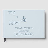 It's A Boy! Minimalism Pastel Blue Baby Shower Gästebuch (Vorderseite)