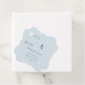 It's A Boy! Minimalism Pastel Blue Baby Shower Geschenkanhänger (Beispiel)