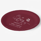 It's A Boy Modern Minimal Butterfly Baby Shower Pappteller (Schrägansicht)