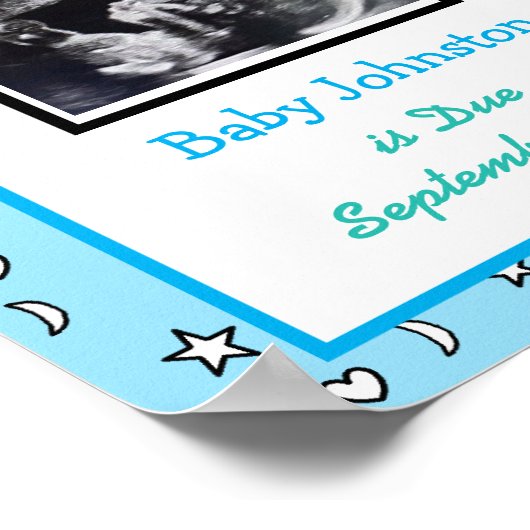 It's a Boy, Pregnancy Announcement Ultrasound Pic Poster (Ecke)