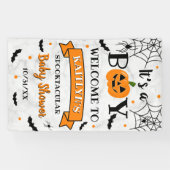 "It's A Boy" Pumkin Halloween Baby Dusche Willkomm Banner (Horizontal)