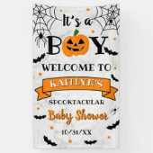 "It's A Boy" Pumkin Halloween Baby Dusche Willkomm Banner (Vertikal)