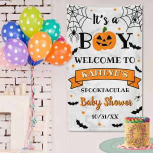 "It's A Boy" Pumkin Halloween Baby Dusche Willkomm Banner