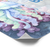 It's a Boy Sea Turtle Baby Shower Welcome Poster (Ecke)