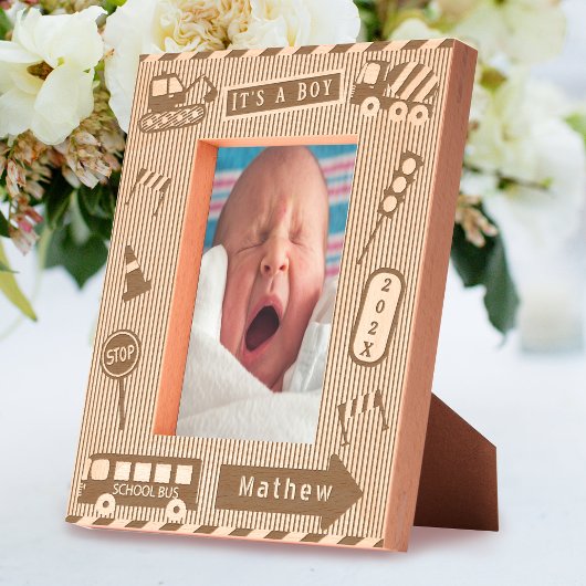 Its a Boy Transportation Geätzte Rahmen