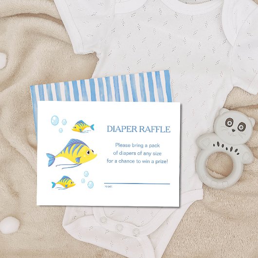 It's a Boy Under the Sea Baby Shower Diaper Raffle Begleitkarte