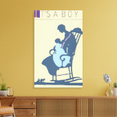 <It's a Boy>von Steve Collier Leinwanddruck (Insitu (Wohnzimmer))