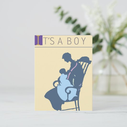 <It's a Boy>von Steve Collier Postkarte (Stehend Vorderseite)