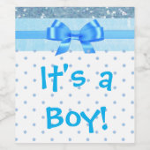 "It's a Boy" Weinflaschen-Etikett Weinetikett (Einzelnes Label)