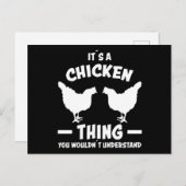 I'ts A Chicken Thing Design Funny Farmer Gift Postkarte (Vorne/Hinten)