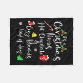 It's A Christmas Movies Hot Chocolate & Cozy B Fleecedecke (Vorderseite (Horizontal))
