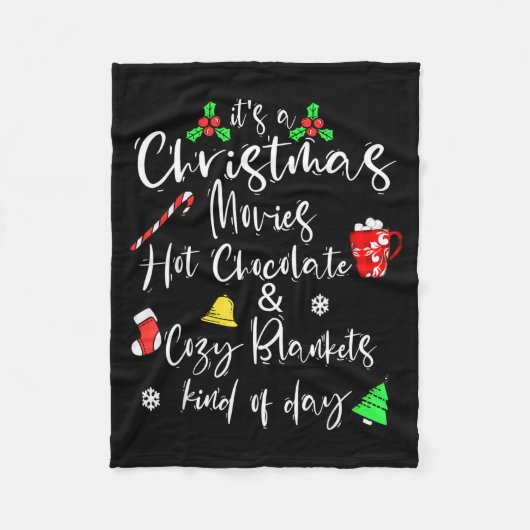 It's A Christmas Movies Hot Chocolate & Cozy B Fleecedecke (Vorderseite)