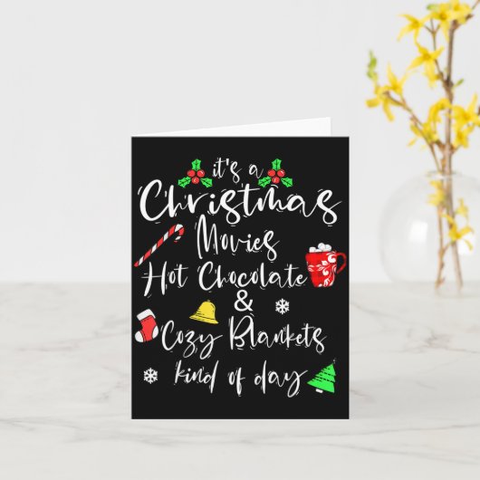 It's A Christmas Movies Hot Chocolate & Cozy B Karte (Gelbe Blume)
