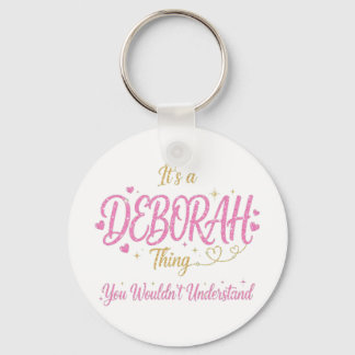 It's A Deborah Thing Pink Gold Women Gift Schlüsselanhänger