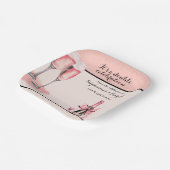 It's a Double Celebration Pink Champagne Birthday Pappteller (Gewinkelt)