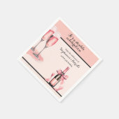 It's a Double Celebration Pink Champagne Birthday Serviette (Ecke)