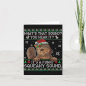 It's A Funny Squeaky Sound Christmas Squirrel Swea Karte (Vorderseite)