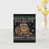 It's A Funny Squeaky Sound Christmas Squirrel Swea Karte (Gelbe Blume)