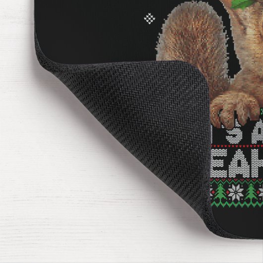 It's A Funny Squeaky Sound Christmas Squirrel Swea Mousepad (Ecke)