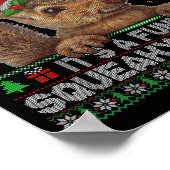 It's A Funny Squeaky Sound Christmas Squirrel Swea Poster (Ecke)