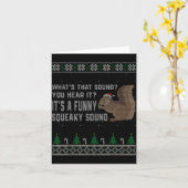 Its A Funny Squeaky Sound Funny Squirrel Christmas Karte (Gelbe Blume)