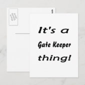It's a gate keeper thing! postkarte (Vorne/Hinten)