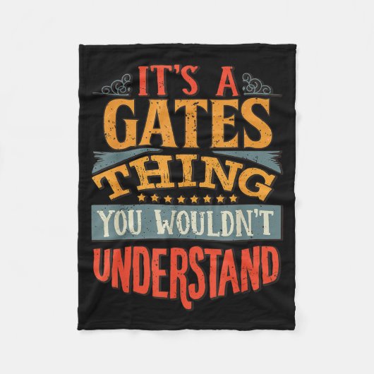 It's A Gates Thing You Wouldn't Understand  Fleecedecke (Vorderseite)