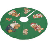 It's a Gingerbread Christmas! Polyester Weihnachtsbaumdecke (Schrägansicht)