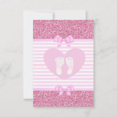 "It's a Girl" Adorable Pink Baby Dusche Einladung (Rückseite)