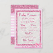 "It's a Girl" Adorable Pink Baby Dusche Einladung (Vorne/Hinten)