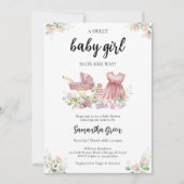 It's a Girl Baby Clothes Baby Shower Einladung (Vorderseite)