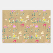 "It's a Girl" Baby Clothes Illustration Geschenkpapier Set (Vorderseite 2)